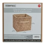ORGANIZADOR CAJA DE ALMACENAMIENTO PLEGABLE, CESTA PARA LIBROS, JUGUETES, ROPA Y MAS CLOSET ESSENTIALS 26.7CMX27.9X26.7CM