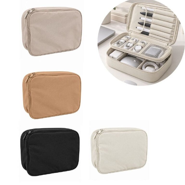 BOLSO ORANIZADOR DE VIAJE MULTIUSOS CON SUJETADORES INTERNOS PARA CABLES, COSMETICOS O ACCESORIOS 23X11X17CM