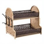 ESTANTE ORGANIZADOR Y ESCURRIDOR DE COCINA DE 2 NIVELES TIPO RATAN VIOLET HOUSE