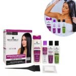 SET DE 6 PIEZAS DE ALISADO TEMPORAL PARA EL CABELLO CON KERATINA BRASILERA Y CELULAS MADRE MAXYBELT