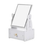 ESTANTE ORGANIZADOR DE MAQUILLAJE COLOR BLANCO CON ESPEJO 18X13X21CM