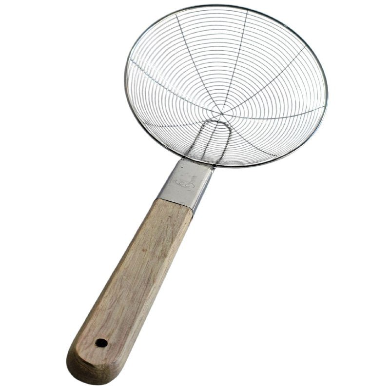 fae4c80f-5464-4a09-a99e-b857d5d56cfb.jpg COLADOR DE COCINA DE ACERO INOXIDABLE Y MANGO DE MADERA DAILY 50X20CM - Imagen 1