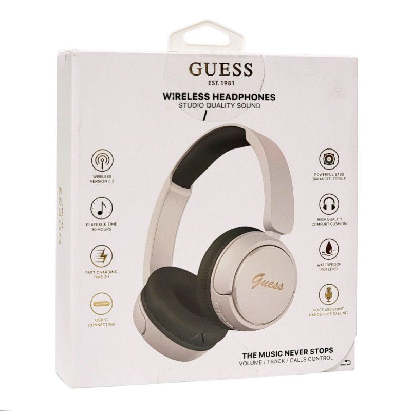 fb52f698-1ba4-439c-8ecf-e9e5d93cd7e2.jpg AUDIFONOS AURICULARES INALAMBRICOS SONIDO DE CALIDAD DE ESTUDIO, BT 5.3, BATERIA 30H, CARGA RAPIDA 2H, USB C, GRAVES POTENTES, RESISTENTE AL ASGUA IPX4 GUESS - Imagen 1