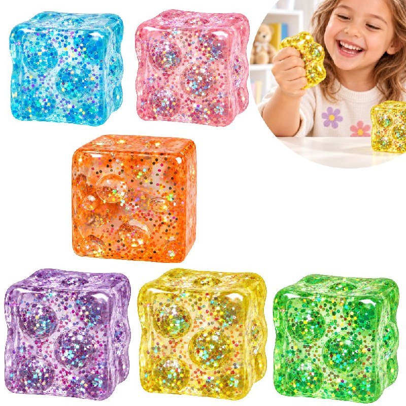 JUGUETE CUBO SENSORIAL ANTIESTRES FLEXIBLE DE GEL PARA NIÑOS 6X6CM JUGUETE CUBO SENSORIAL ANTIESTRES FLEXIBLE DE GEL PARA NIÑOS 6X6CM