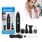 KIT DE AFEITADO Y RECORTE 4 EN 1 DE BELLO DE BARBA, CEJAS, BIGOTE PARA HOMBRES ELECTRICO RECARGABLE KEMEI
