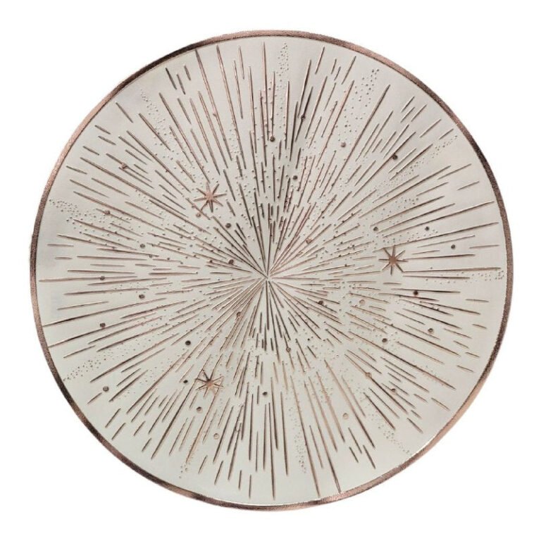 MANTEL PARA MESA REDONDO DE PVC DISEÑO RÁFAGA DE ESTRELLAS 38CM