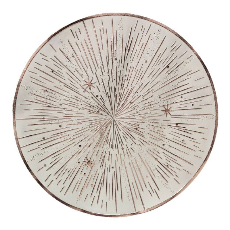 MANTEL PARA MESA REDONDO DE PVC DISEÑO RÁFAGA DE ESTRELLAS 38CM MANTEL PARA MESA REDONDO DE PVC DISEÑO RÁFAGA DE ESTRELLAS 38CM