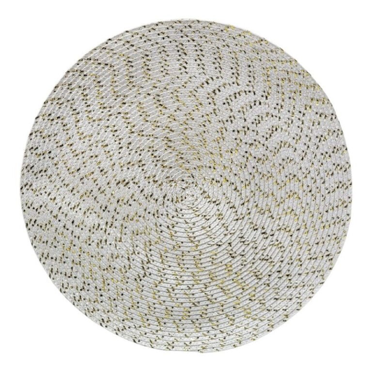 MANTEL PARA MESA REDONDO DE PVC DISEÑO TEJIDO TEXTURIZADO 38CM