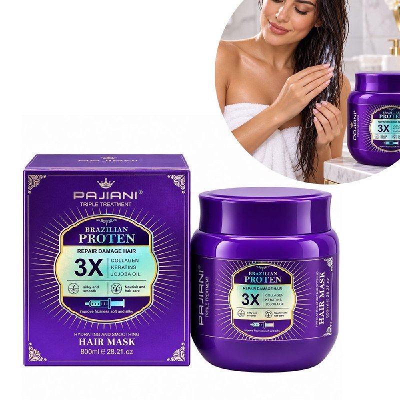 MASCARILLA CAPILAR DE PROTEINA BRASILEÑA INTENSIVA E HIDRATANTE PROFUNDA PAJIANI 800ML MASCARILLA CAPILAR DE PROTEINA BRASILEÑA INTENSIVA E HIDRATANTE PROFUNDA PAJIANI 800ML
