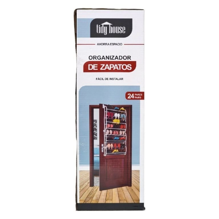 ORGANIZADOR ZAPATERA METALICA SOBRE LA PUERTA MULTINIVEL DE 24 PARES TIDY HOUSE 19.1X57.2X123.8CM
