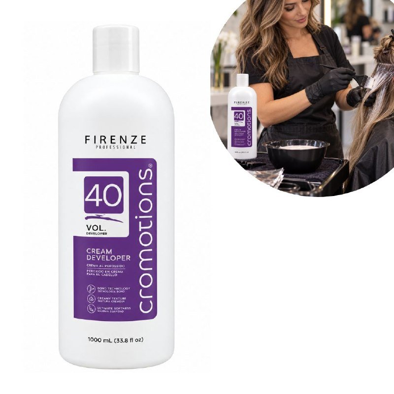PEROXIDO EN CREMA REVELADORA DE COLORACION AL 12% VOL40 FIRENZE 1000ML PEROXIDO EN CREMA REVELADORA DE COLORACION AL 12% VOL40 FIRENZE 1000ML