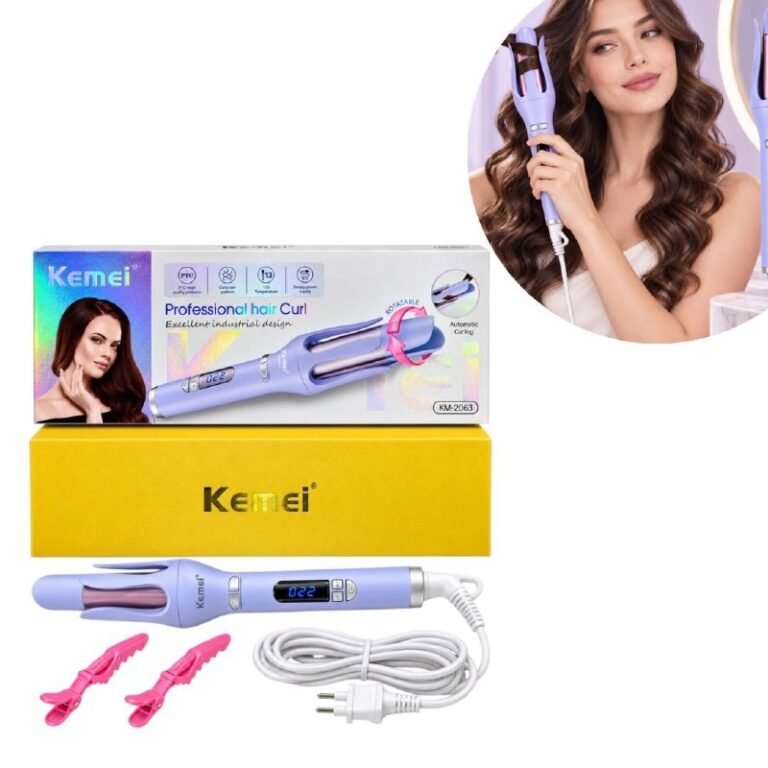 RIZADOR PROFESIONAL DEL CABELLO AUTOMATICO GIRATORIO KEMEI