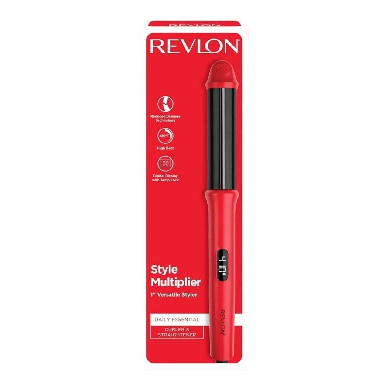 RIZADOR Y ALISADOR PROFESIONAL 2-EN-1 CON PANTALLA DIGITAL Y CALOR ALTO REVLON MULTIPLICADOR DE ESTILO 410°F / 210°C RIZADOR Y ALISADOR PROFESIONAL 2-EN-1 CON PANTALLA DIGITAL Y CALOR ALTO REVLON MULTIPLICADOR DE ESTILO 410°F / 210°C