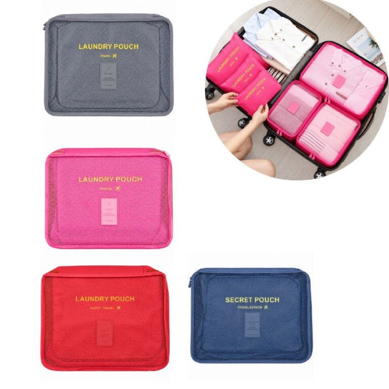 SET DE 6 BOLSOS ORGANIZADORES DE VIAJE PARA MALETA MULTIUSOS