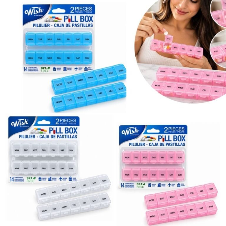 SET DE PASTILLEROS SEMANALES WISH BY CLICK 2PCS / 14 COMPARTIMENTOS